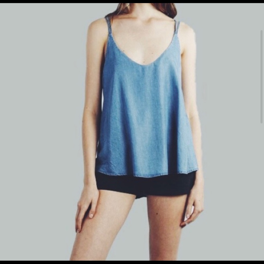 Thread & Supply Fayette Tank Top Chambray NWT